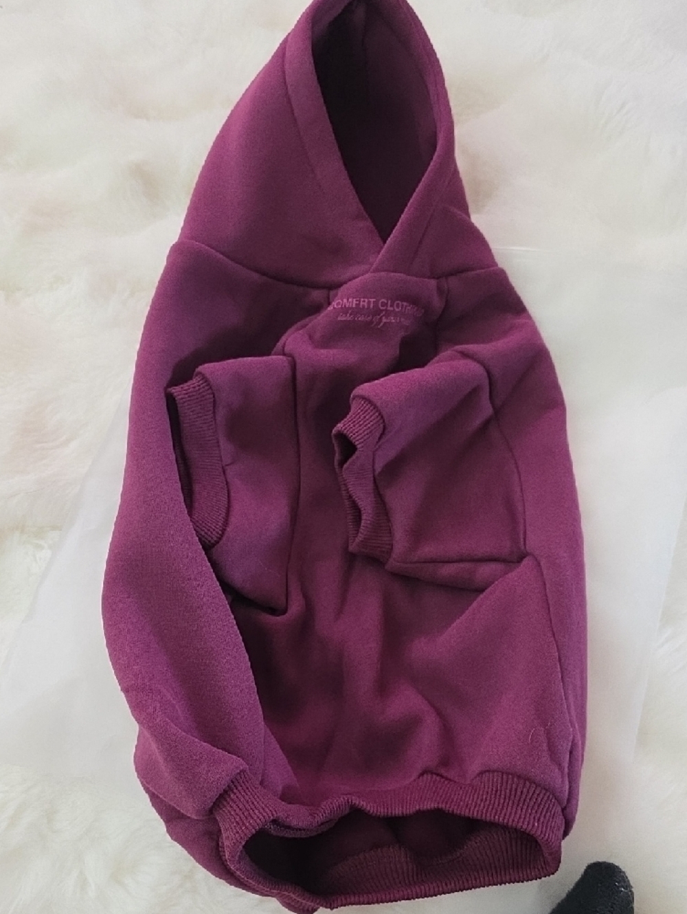 Comfort Clothing 'You Matter Paw Hoodie' Limited Edition in Plum - Picture 3 of 11